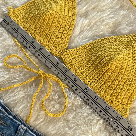 🦋3/40 NWT Hand Crafted by amberblue handmade Triangle Sun top (S) - Picture 8 of 10